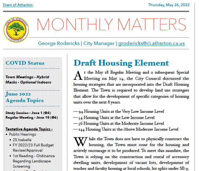 May Monthly Matters