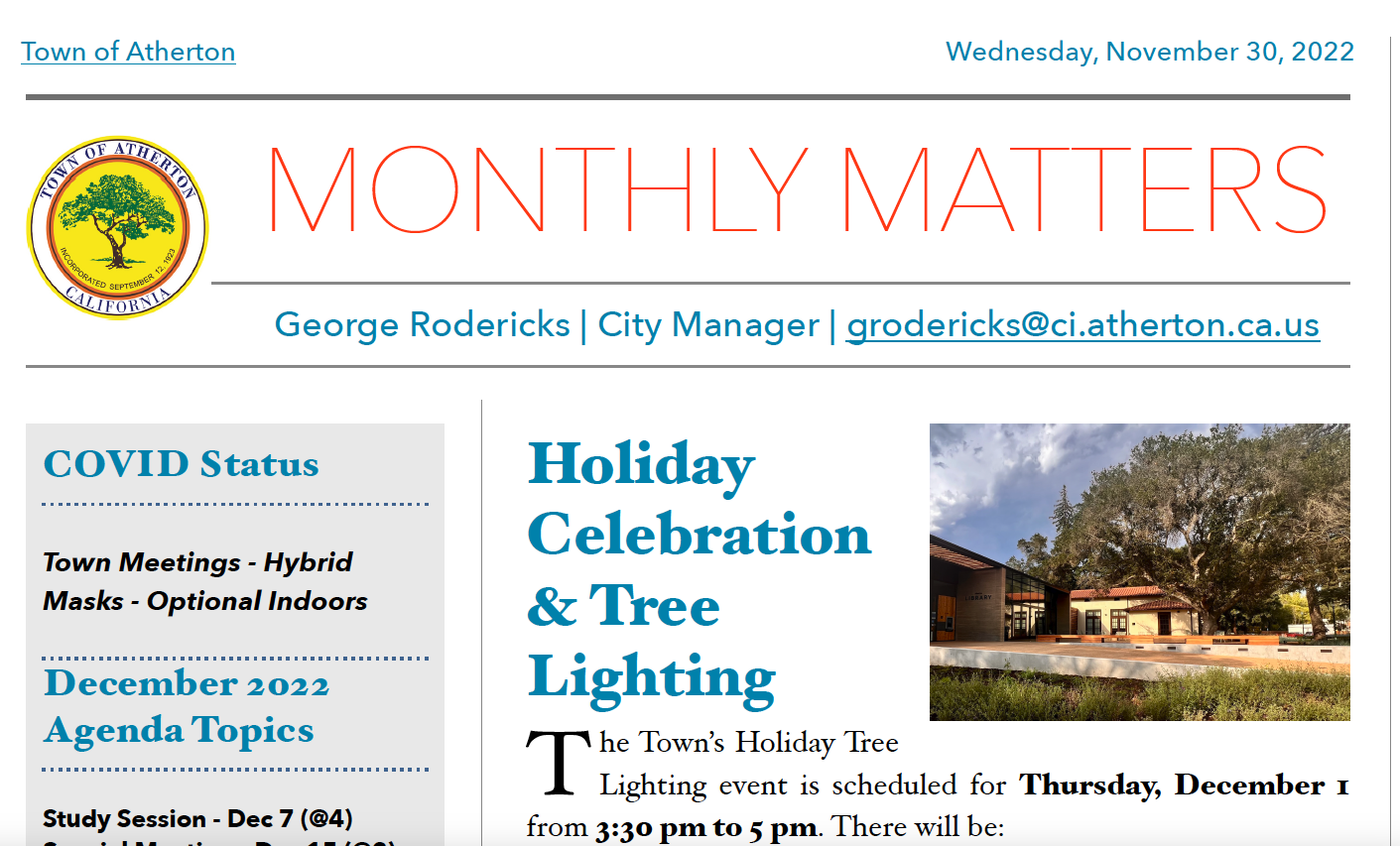 Monthly Matters Nov 2022