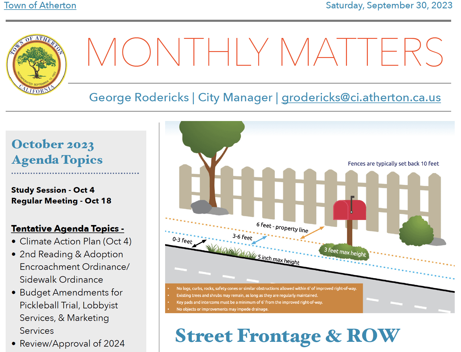 September Monthly Matters