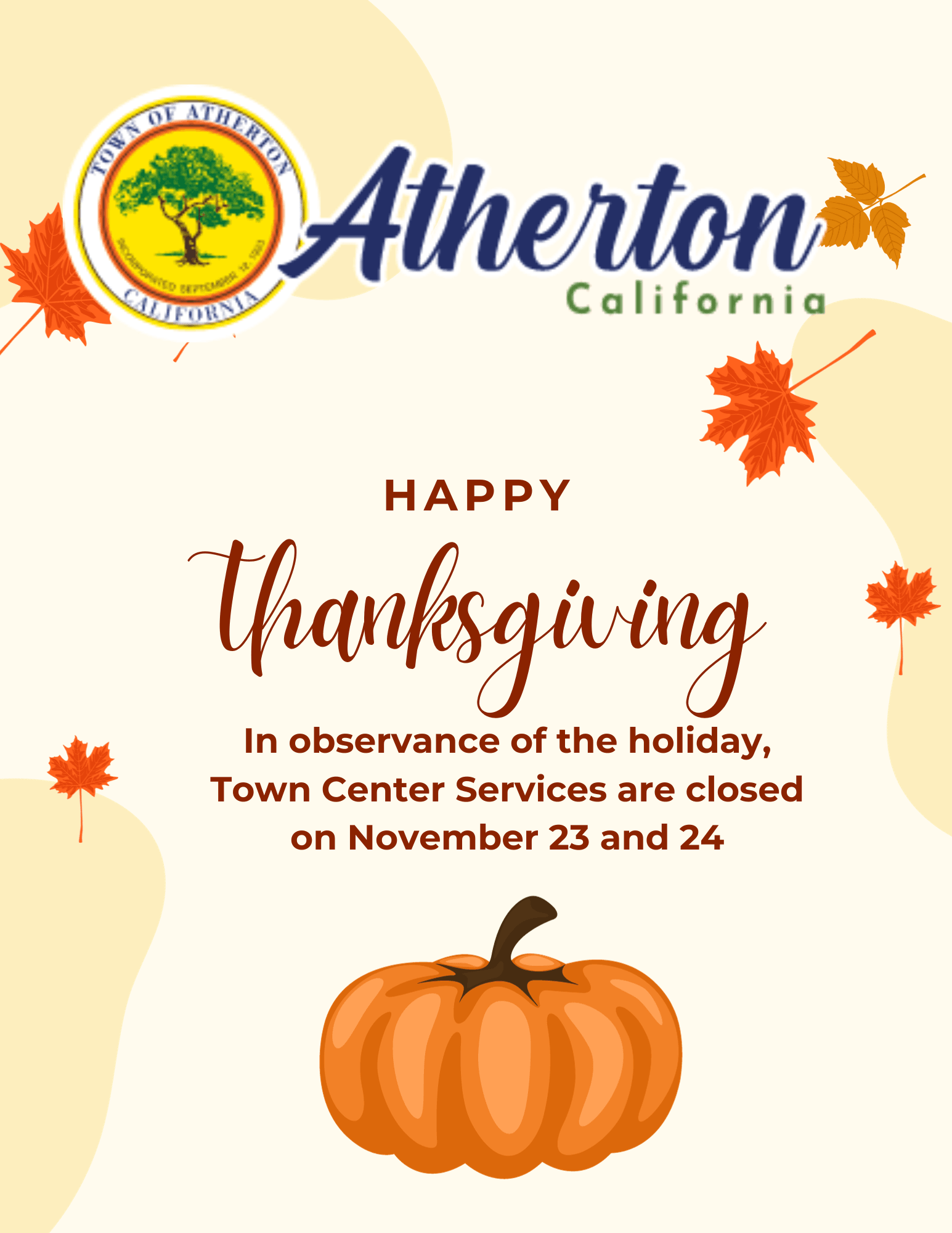 Yellow And Orange Simple Happy Thanksgiving Instagram Post (8.5 x 11 in)