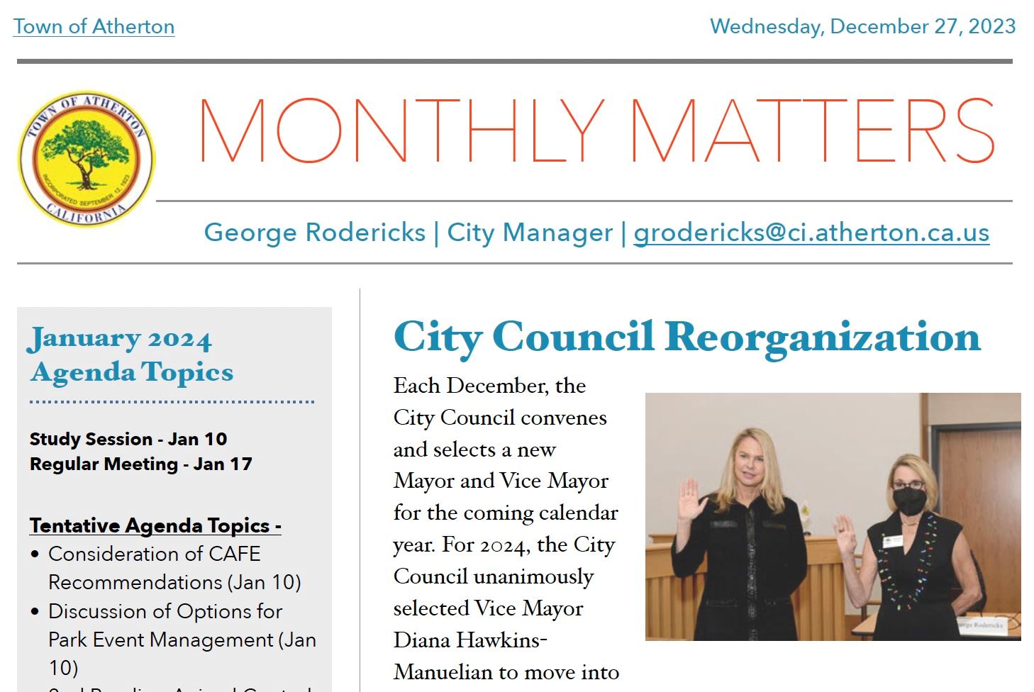 December 2023 Monthly Matters