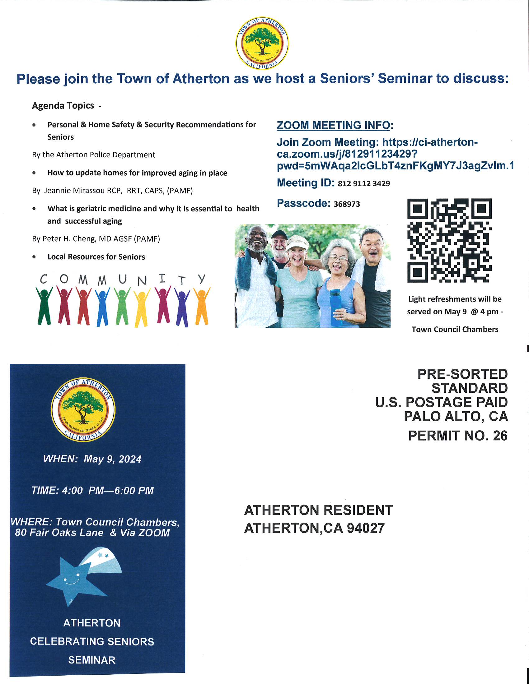 May 9th Senior Seminar_Postcard