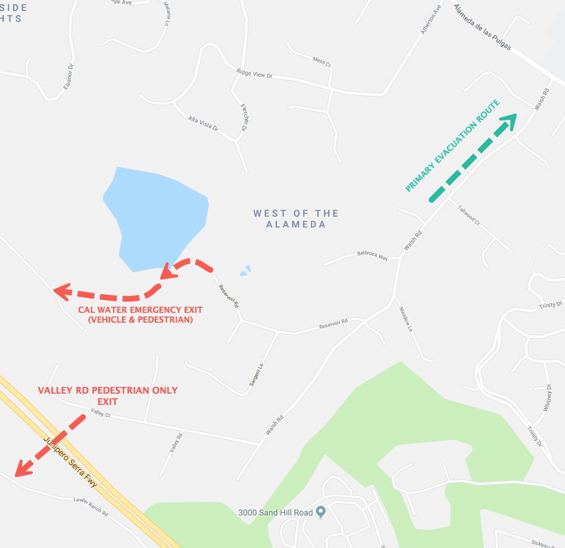 Evacuation Plan and Emergency Siren Notification Information Map