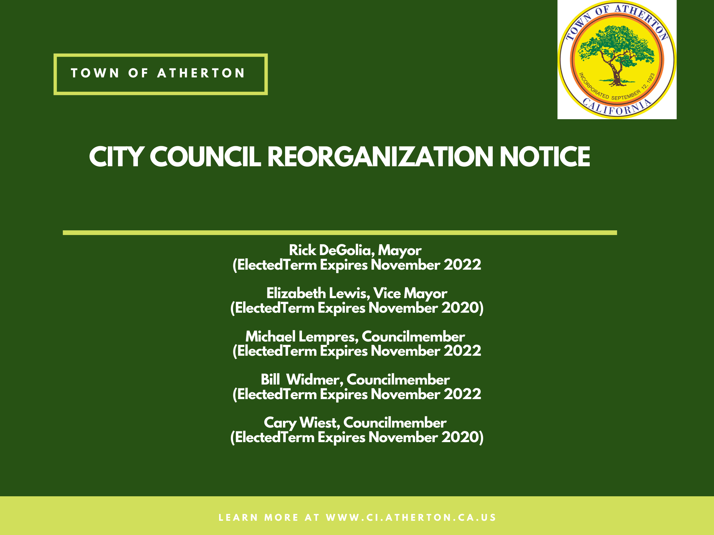 Reorganization Notice 