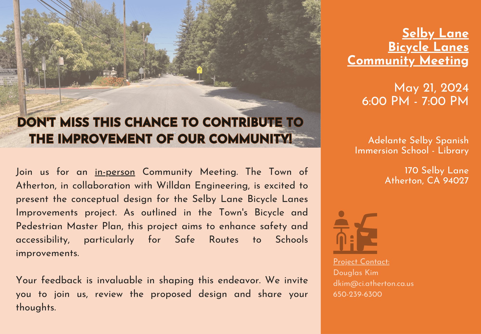 Selby Lane Bike Lane Improvements Postcard PNG